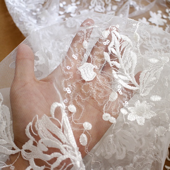 Bridal lace fabric