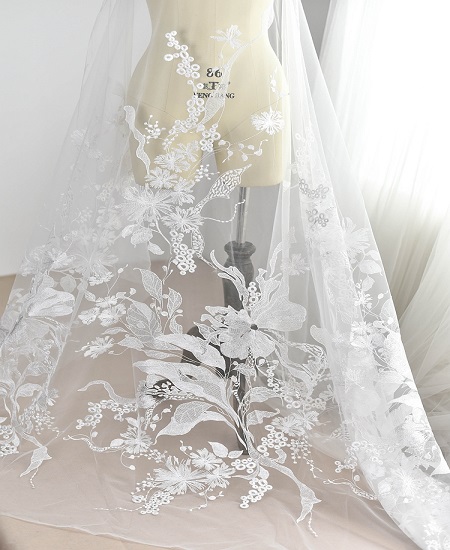 Bridal lace fabric