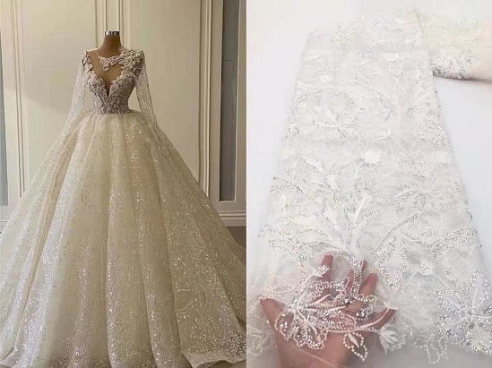 Bridal lace fabric