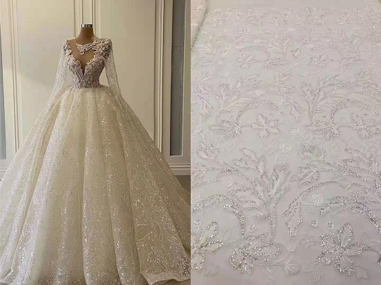 Bridal lace fabric