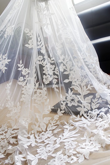 Bridal lace fabric